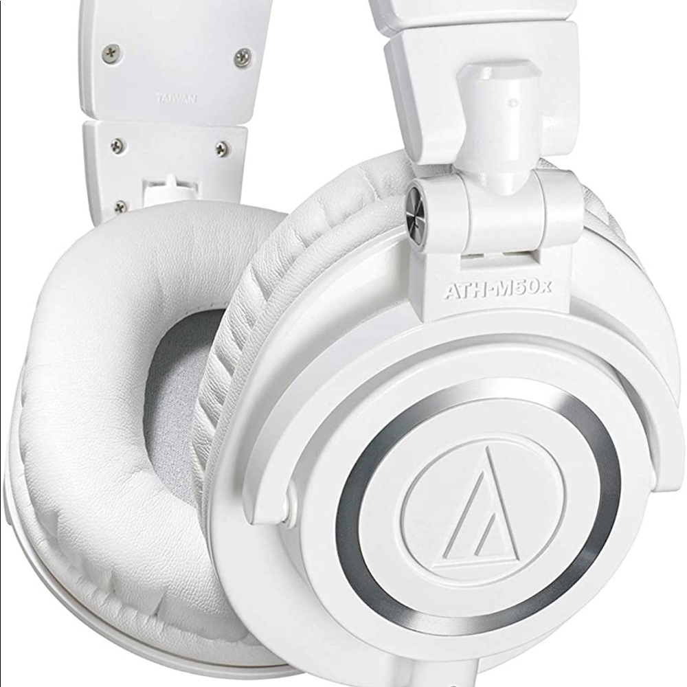 Audio-Technica ATH-M50XWH Professional Studio Monitor Headphones, White